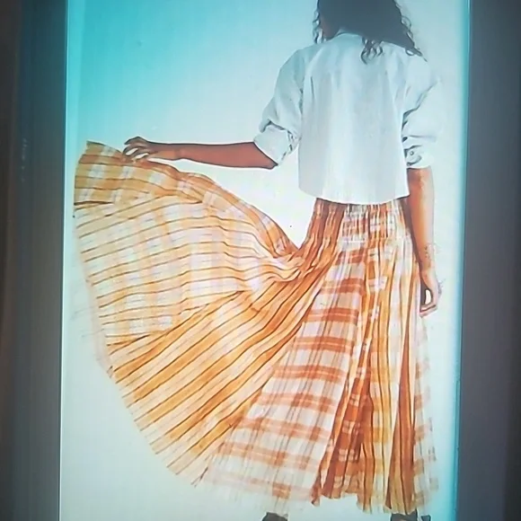 Paper Parachute Stretch Waist Maxi Full Skirt SZ M - Picture 10 of 16